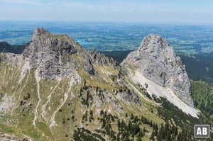 Prominente Nachbarschaft: Gumpenkarspitze und Geiselstein