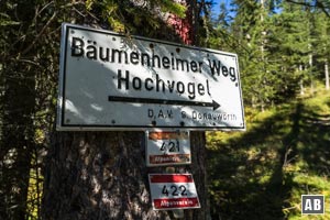 Die Route von Hinterhornbach bis zum Gipfel ist jederzeit vorbildlich markiert