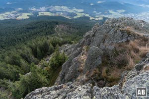 Rückblick vom Gipfel des Kleinen Osser auf den Südgrat