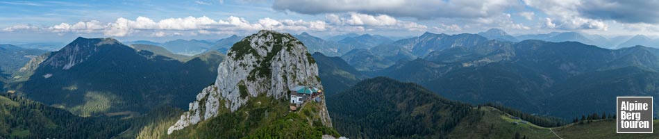 DER Adlerhorst in den Bayerischen Alpen - die Tegernseer Hütte direkt am Abgrund zwischen Roß- und Buchstein