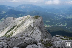 Blick vom Gipfel der Schärtenspitze auf den Steinberg - unser nächstes Ziel