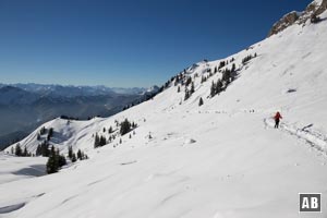 Schneeschuhwanderung Rotwand: Die aussichtsreiche Traverse unterhalb der Steilhänge zum Rotwandhaus