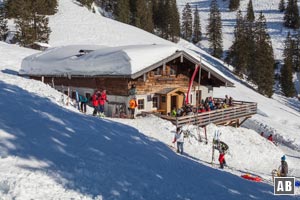 Schneeschuhtour Sonntagshorn: Einkehr an der Hochalm Jausenstation