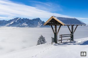 Skitour Wank: Aussicht auf die Zugspitze
