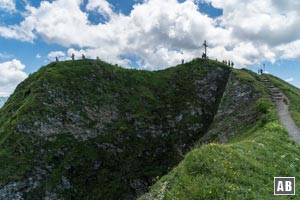 Rückblick auf den Fellhorn-Gipfel