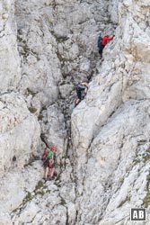 Extremgelände in den Südrinnen des Gabelschrofen