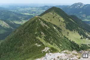 Rückblick aus dem Nordgrat auf die Heißenplatte