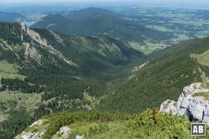 Rückblick auf Aurach und unsere Route über das Aurachtal