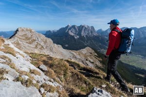 Unterwegs am Grat zwischen Upsspitze und Daniel