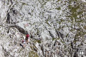 Eine der wenigen Gehpassagen in der Südflanke