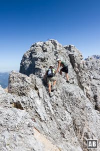 Die letzten Meter zum Kreuz verlangen noch mal volle Aufmerksamkeit