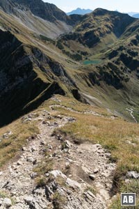 Der Südgrat-Pfad dreht nach rechts ab und plötzlich...