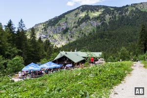 An der Kenzenhütte nehmen wir den Pendelbus zurück zum Parkplatz