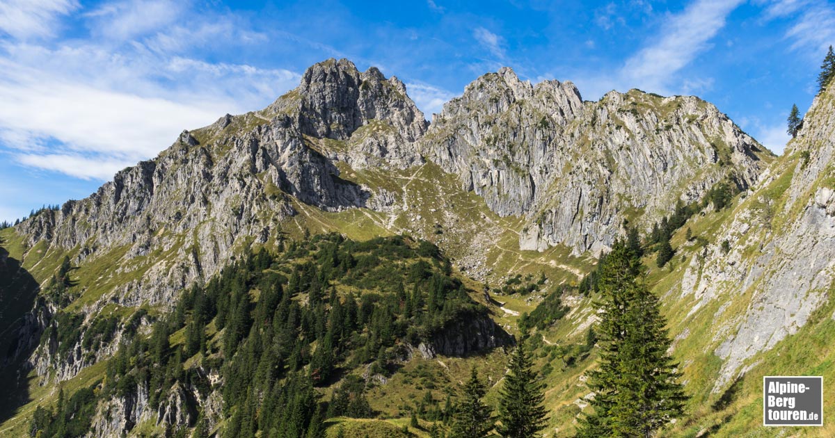 Südansicht der Großen Klammspitze
