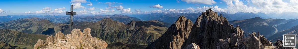 Bergpanorama vom Gipfel des Großen Rettenstein (Kitzbüheler Alpen)