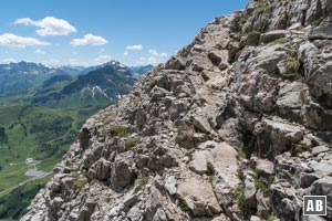 Tolle Aussicht aus der Felsroute