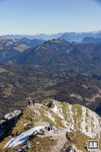 Blick zurück auf den Guffert-Gipfelgrat