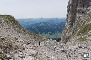 Umfangreiche Aussicht kurz vor Erreichen des Ellmauer Tores