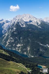 Der Watzmann mit dem Königssee gesehen von der Brettgabel