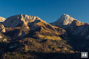 Fagstein (links) und Kahlersberg (rechts) gesehen vom Grünstein