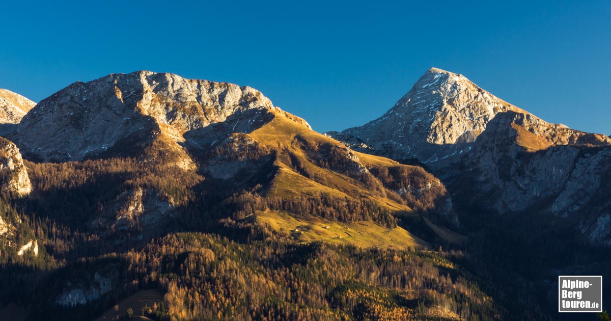 Fagstein (links) und Kahlersberg (rechts) gesehen vom Grünstein