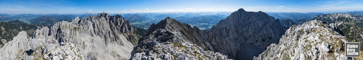 Panorama vom Gipfel der Hinteren Karlspitze