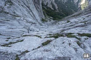 Tiefblick aus dem oberen Bereich der Steinernen Rinne