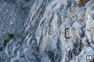 Die schwierigsten Stellen sind durch Eisenbügel entschärft