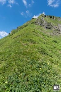 Der Beginn des steilen Südostgrat