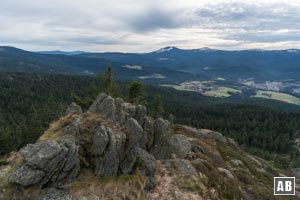 Aussicht aus dem Südgrat auf den Großen Arber