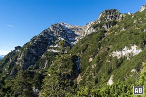 Blick auf die Südwand des Kramer