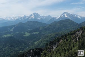 Watzmann und Hochkalter dürfen auch am Mittleren Rotofen bewundert werden