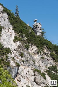 ...auch von dort kann die aussergewöhnliche Form der Steinernen Agnes in Augenschein genommen werden