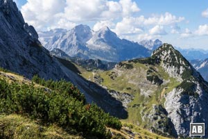 Am Gamsanger... Fantastischer Blick auf Hochwanner und Alpspitze