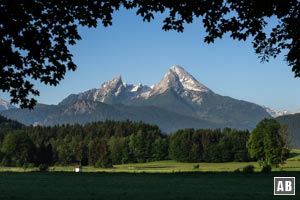 Bereits der Maximilianweg bietet fantastische Aussicht auf den Watzmann