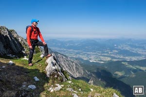 Und Ausblick vom Gipfel des Berchtesgadener Hochthron auf Salzburg