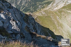 Rückblick aus dem Band auf die Vordere Schafwanne.