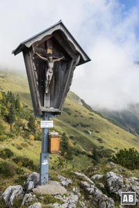 Ein Bildstock markiert den höchsten Punkt des Baumgartenköpfls