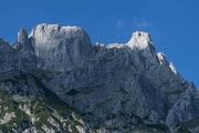 Regalmwand, Törlwand und Daumen (von rechts nach links) - gesehen aus dem Weg zur Gaudeamushütte