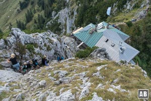 Im oberen flacheren Teil der Buchstein-Rinne