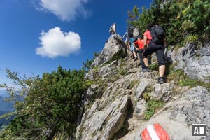 An den schwierigeren Stellen staut es sich regelmäßig in der Hochsaison.