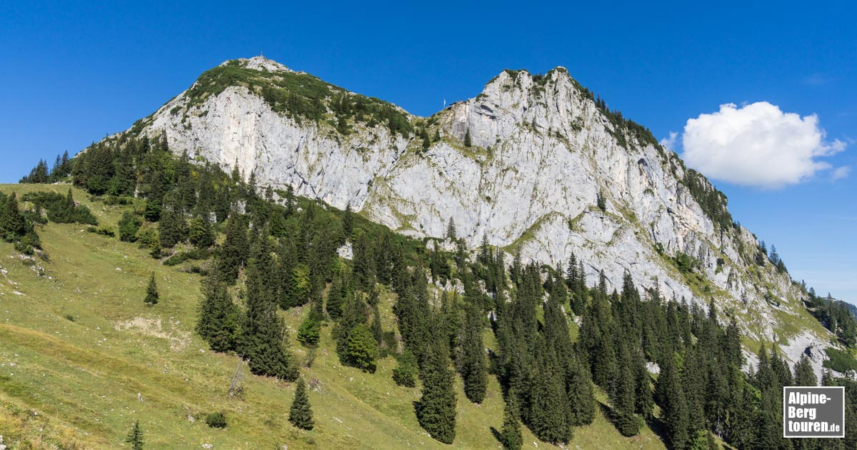 Roß- und Buchstein gesehen von der Sonnbergalm