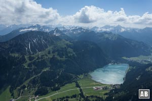 Blick vom Gipfel auf den Haldensee