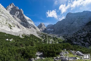 Blick von der Blaueishütte in den Blaueiskessel