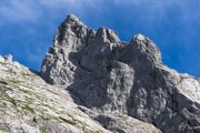 Der Gipfelaufbau der Schärtenspitze gesehen von der Blaueishütte