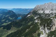 Der Scheffauer (rechts der Bildmitte) mit dem Hintersteiner See