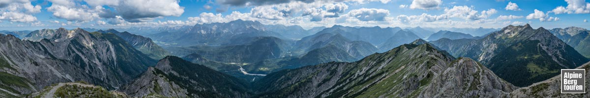 360-Grad-Panorama vom Gipfel der Schellschlicht