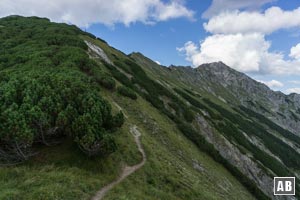 Rückblick auf die Passage auf dem Südwestgrat