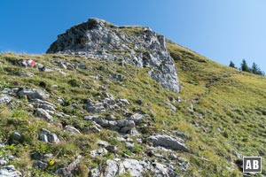 ...bis zum Sonntagsspitze-Gipfelfelsen