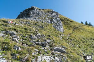 ...bis zum Sonntagsspitze-Gipfelfelsen